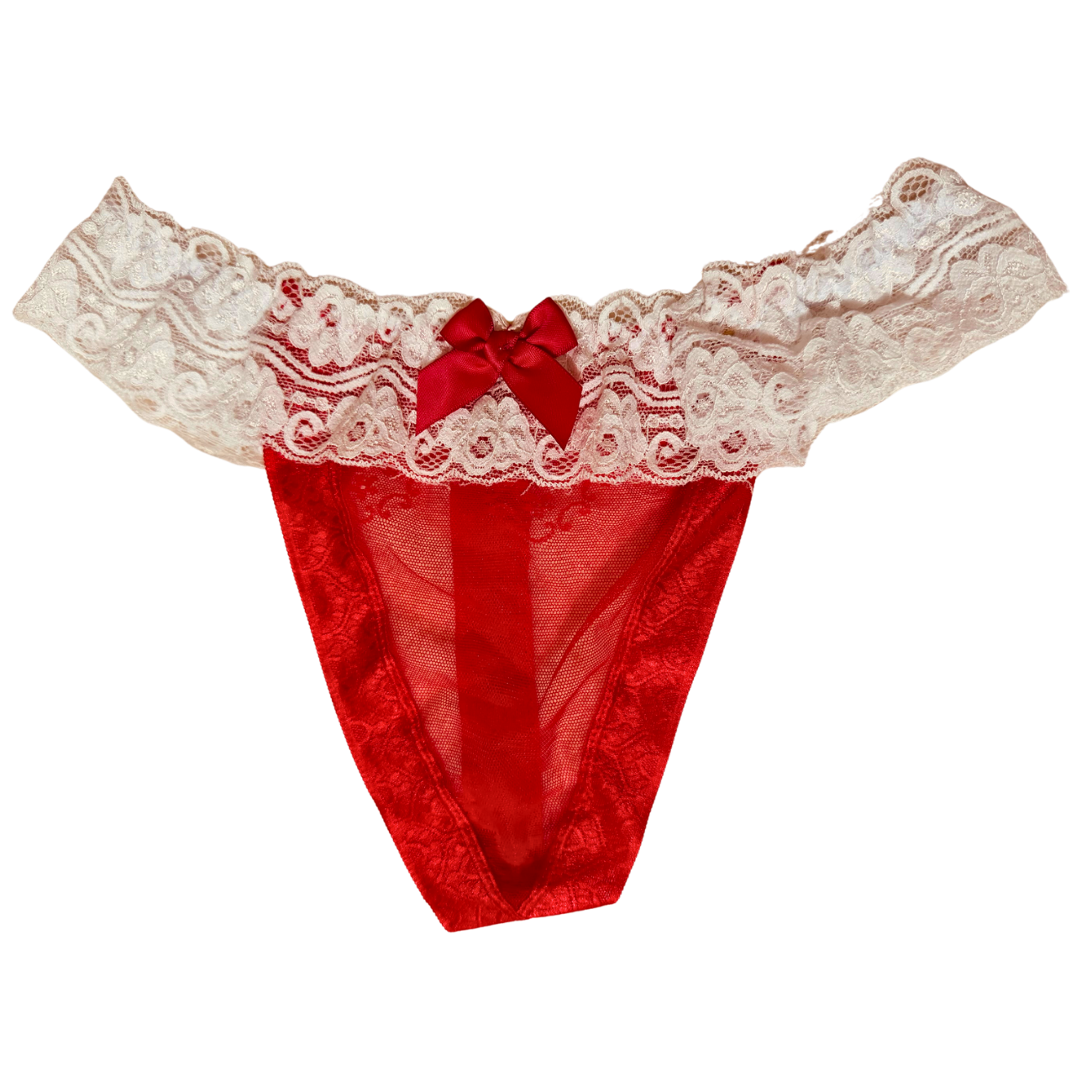 Crimson Charm Lace-Edged Panty - The Whispers Wear